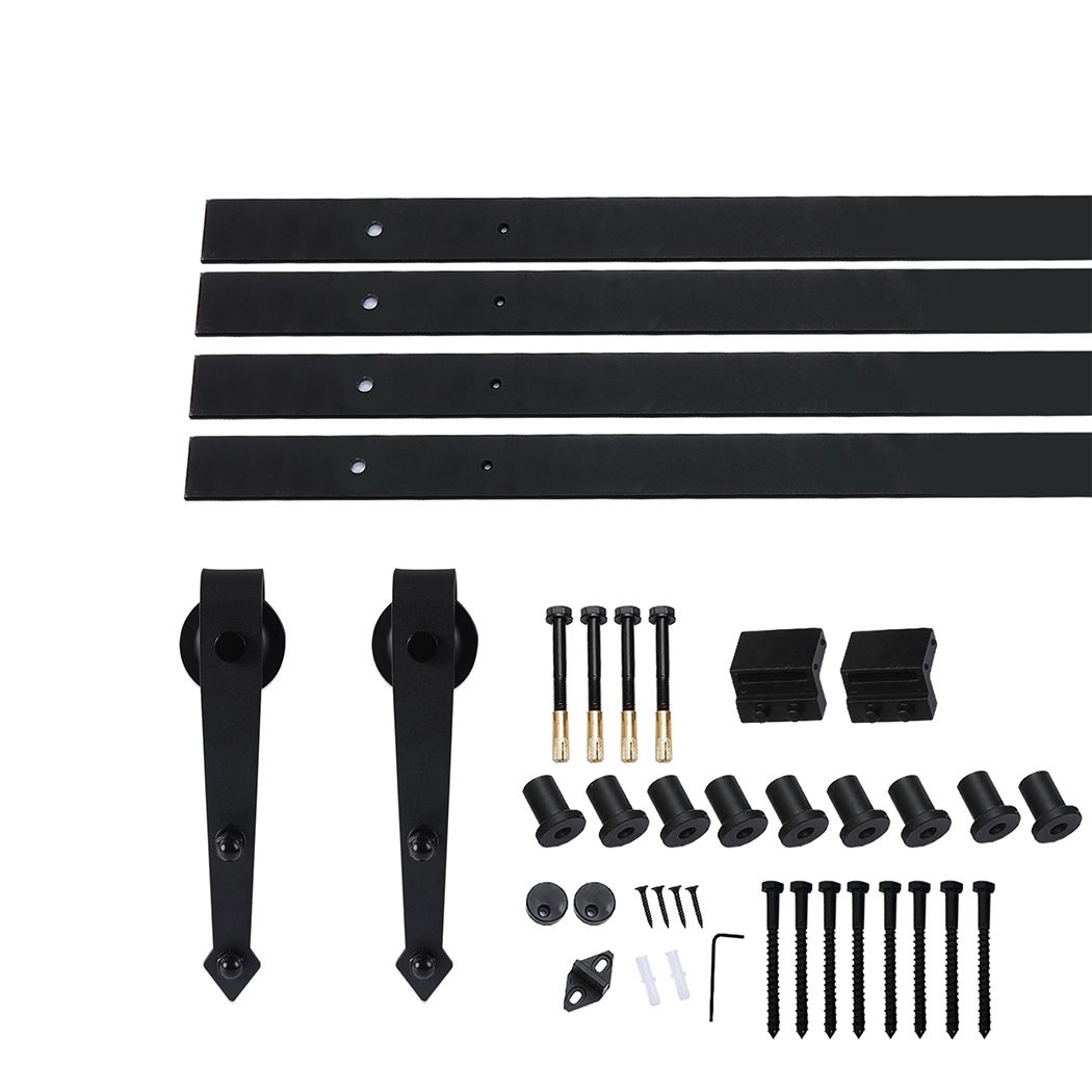 Sliding Barn Wood Door Hardware Kit Carbon Steel Single