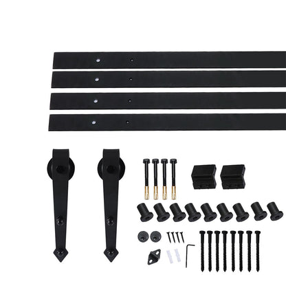 Sliding Barn Wood Door Hardware Kit Carbon Steel Single