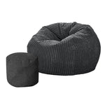 Bean Bag Chair Cover With Foot Stool Home Game