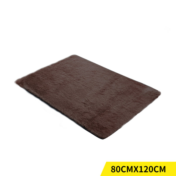  Designer Soft Shag Shaggy Floor Confetti Rug Carpet Home Decor 80x120cm Coffee