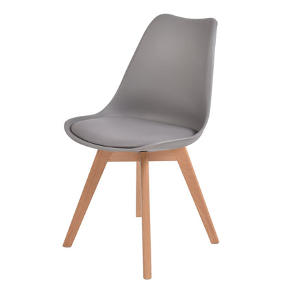 2x Retro Replica Leather Dining Chair