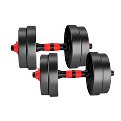 10KG Adjustable Rubber Fitness Dumbbells 
