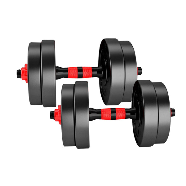  10KG Adjustable Rubber Fitness Dumbbells