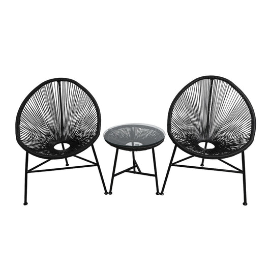 3Pcs Outdoor Chairs Bench 
