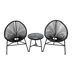 3Pcs Outdoor Chairs Bench 
