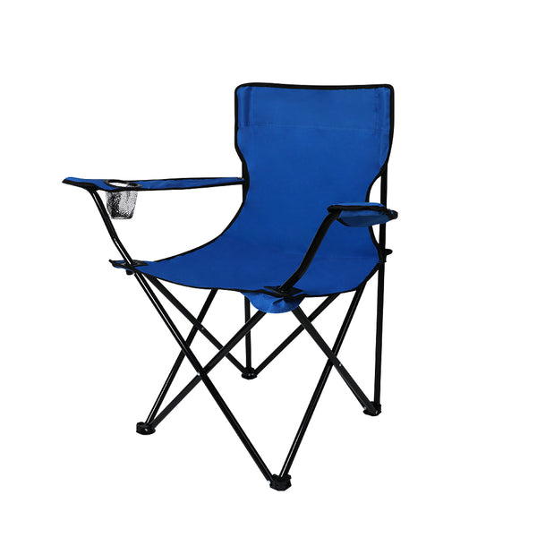  2Pcs Folding Camping Chairs-Blue