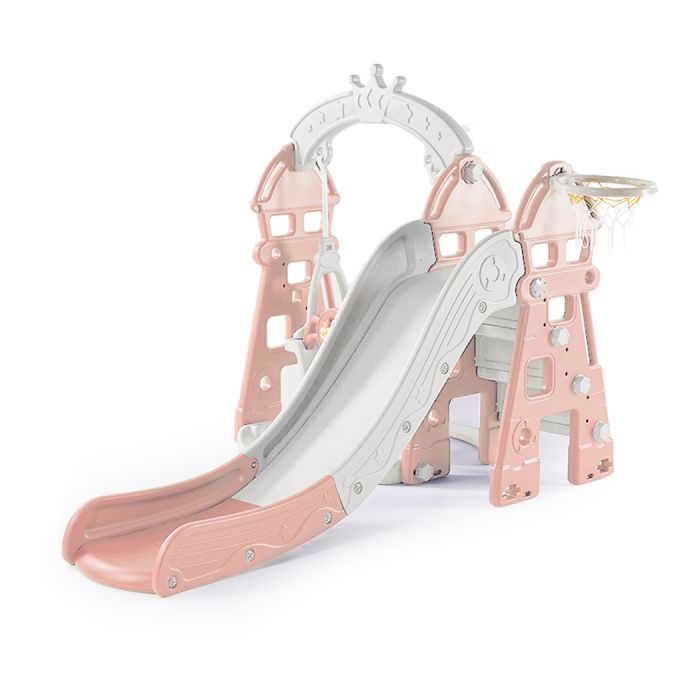 Kids Slide Swing Basketball Ring Hoop Activity Center Toddlers Play Set