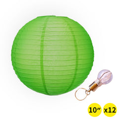 12" Paper Lanterns Green Colour