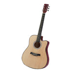 Sleek lacquer finish 41 Inch Wooden Folk Acoustic Guitar- Nature