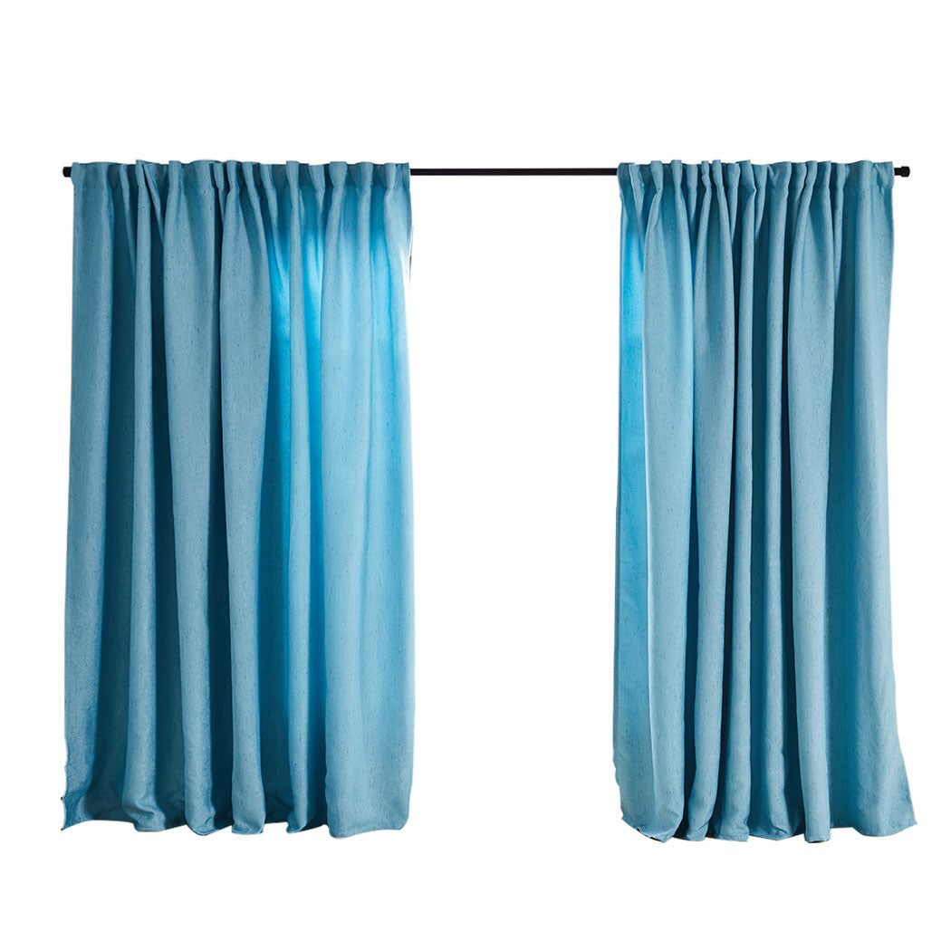 2X Blockout Premium quality Curtains blue180CM x 230CM
