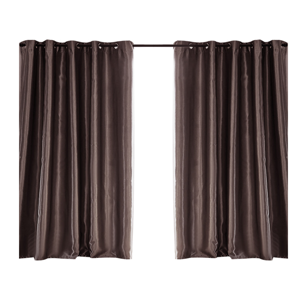 Bedroom Blockout Curtains Taupe 300CM x 230CM