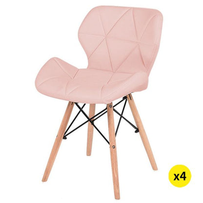 4x PU Leather Dining Chair Office Cafe Lounge Chairs