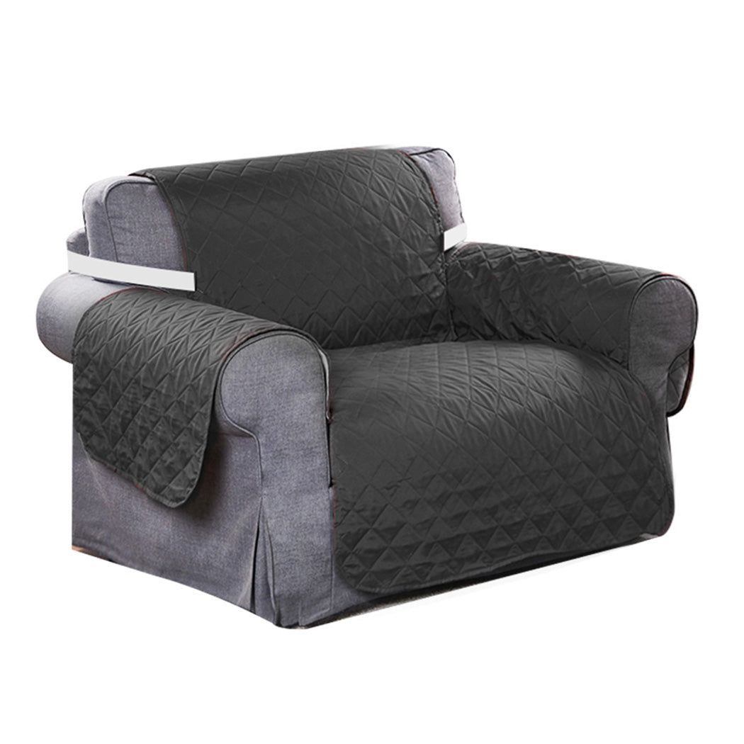 Sofa Cover Couch Lounge Protector Quilted Slipcovers Waterproof Grey 173cm x 200cm