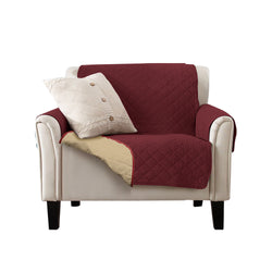 Sofa Cover Couch Lounge Protector Quilted Slipcovers Waterproof Beige and Khaki 165cm x 190cm