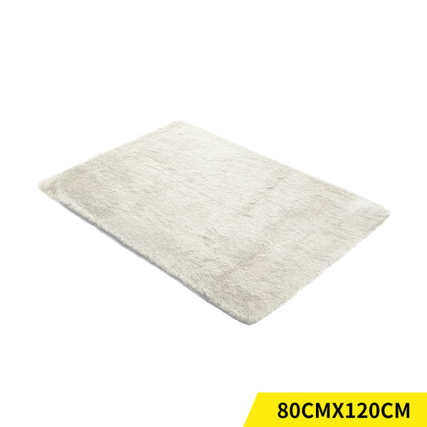  Designer Soft Shag Shaggy Floor Confetti Rug Carpet Home Decor 80x120cm Cream