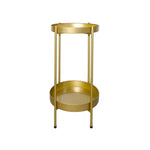 2 Tiers Metal Plant Stand-Gold