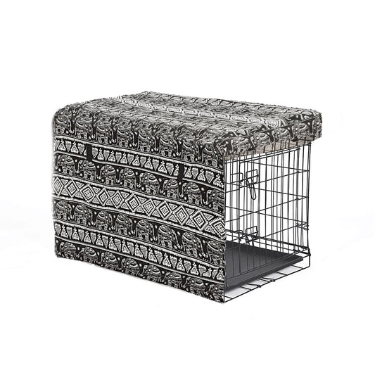 Metal Dog Kennel Black 36"
