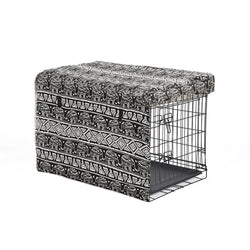Metal Dog Kennel Black 36"
