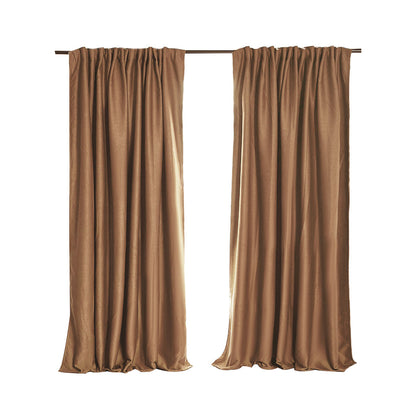 2X Blockout Curtains 180cm x 230cm- Mustard