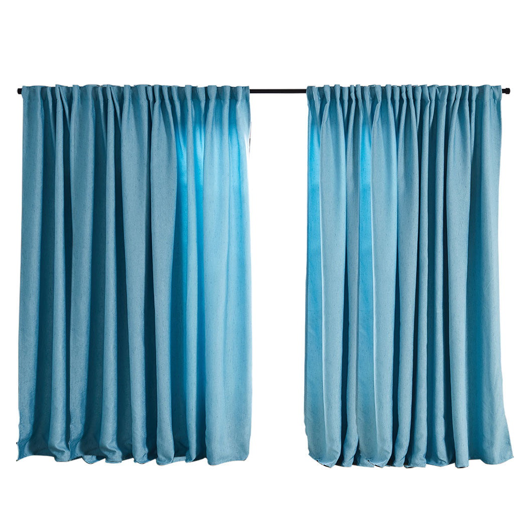 2X Blockout Premium quality Curtains blue 240CM x 230CM

