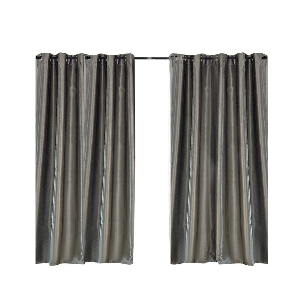 Bedroom Blockout Curtains Grey 180CM x 213CM