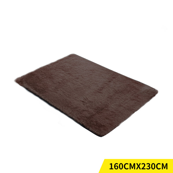  Designer Soft Shag Shaggy Floor Confetti Rug Carpet Home Decor 160x230cm Coffee