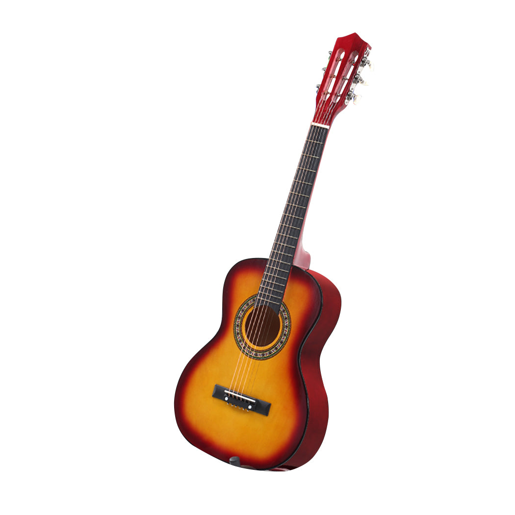 Solid Eco-Rosewood 34 Inch Wooden Folk Acoustic Guitar
