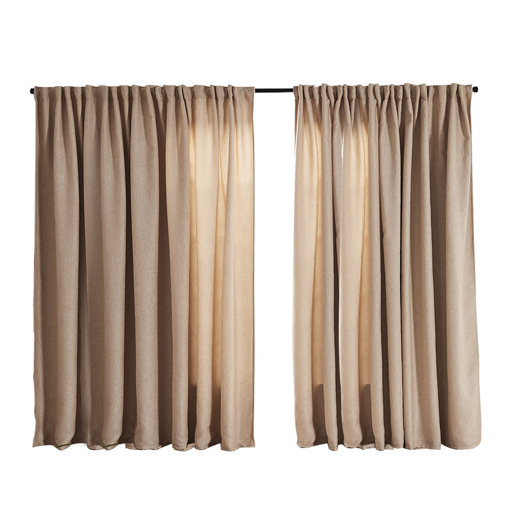 2X Blockout Premium quality Curtains buff 240CM x 230CM
