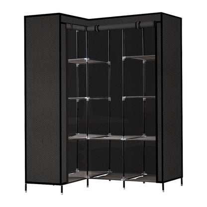 Portable Wardrobe Storage Cloth Organiser Unit Shelf Rack

