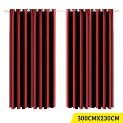 2x Blockout Curtains Room Darkening 300x230cm