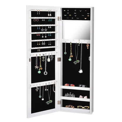Stylish wall mount makeup and jewellery cabinet with mirror