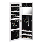 Stylish wall mount makeup and jewellery cabinet with mirror