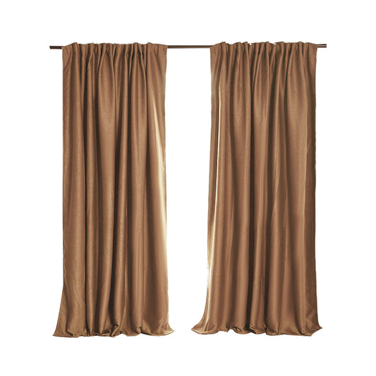 2X Blockout Curtains 180cm x 230cm- Mustard