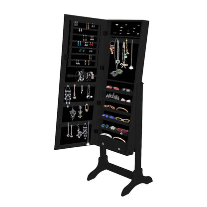 Mirror Jewellery Standing Cabinet Makeup Storage Jewelry Organiser Box