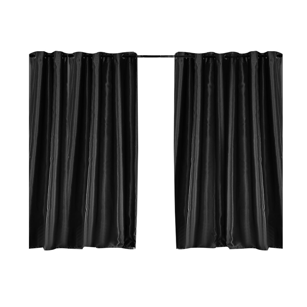 Bedroom Blockout Curtains Black 300CM x 230CM