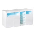 Buffet Sideboard Storage Modern High Gloss Cabinet Cupboard White