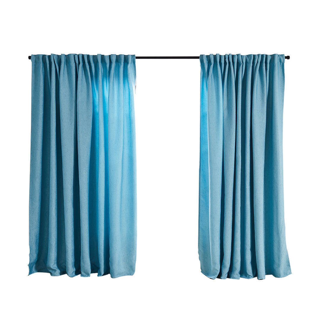 2X Blockout Premium quality  Curtains blue140CM x 230CM
