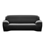 Easy Fit Stretch Couch Sofa Slipcovers Protectors Covers 3 Seater Black