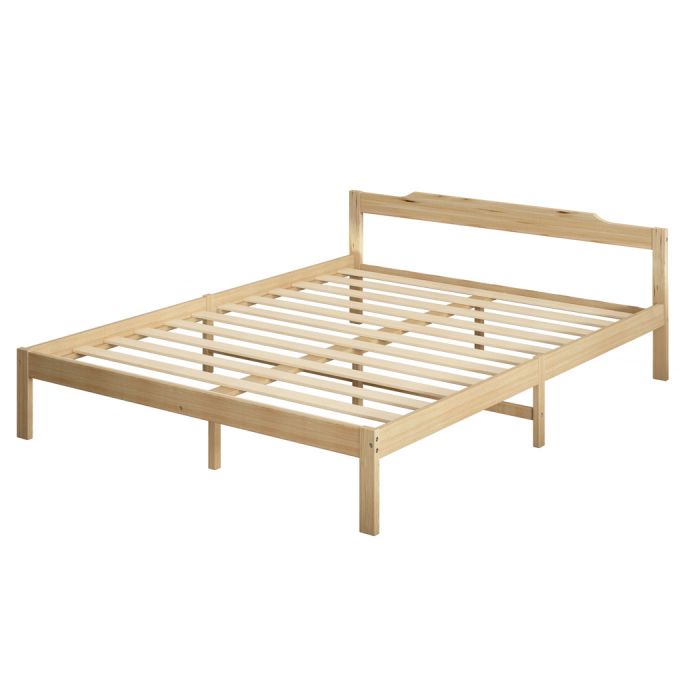 Wooden Bed Frame Double Size Mattress Base-Natural
