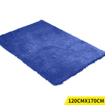 Ultra Soft Anti Slip Rectangle Plush Shaggy Floor Rug Carpet 120x170cm Blue