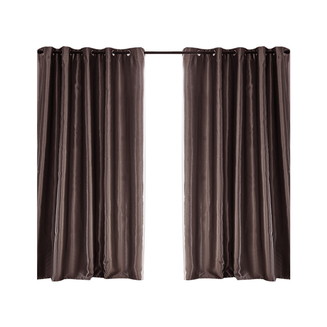Bedroom Blockout Curtains Taupe 180CM x 213CM