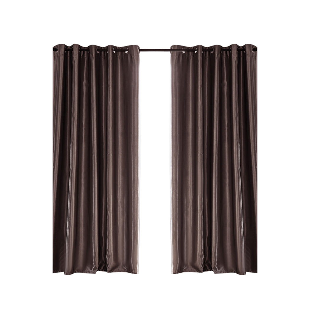 Bedroom Blockout Curtains Taupe 140CM x 230CM