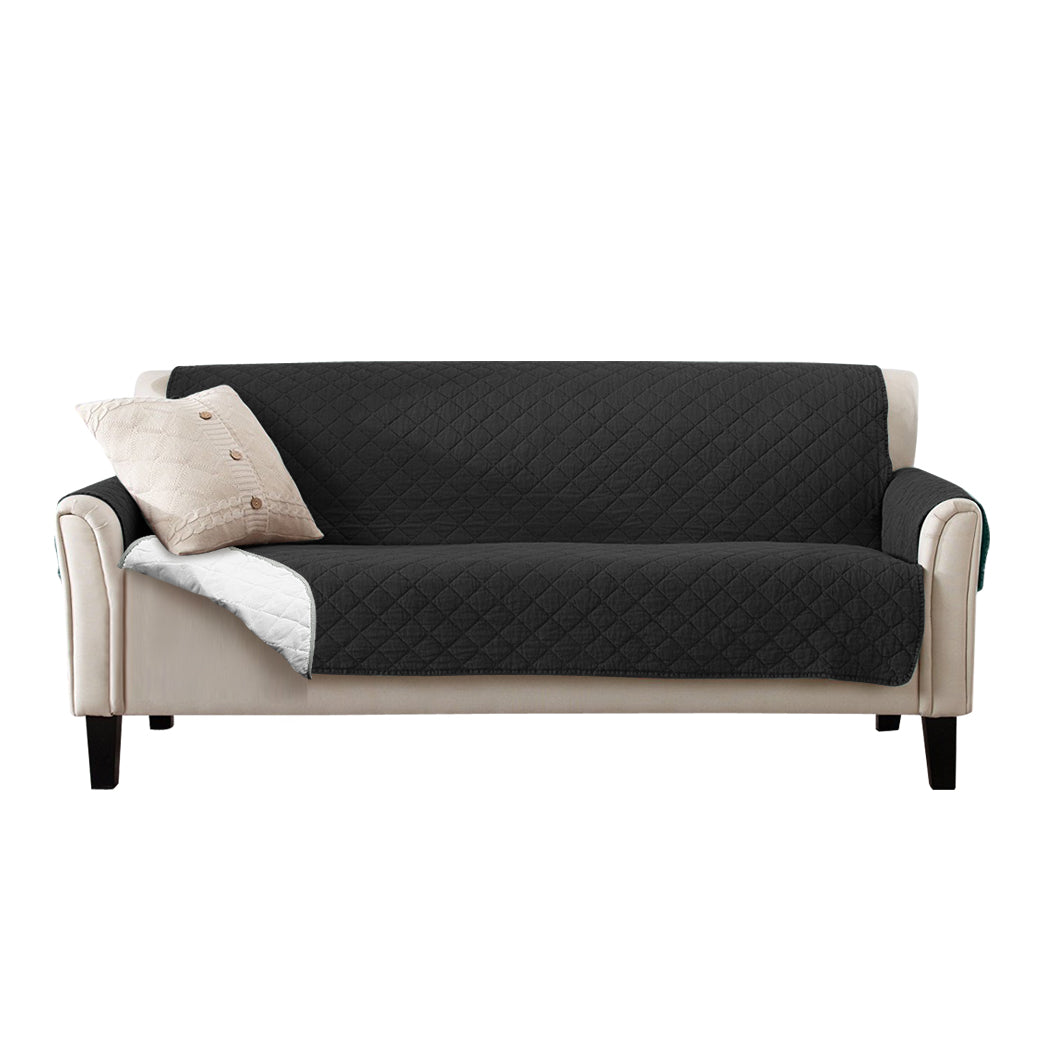 3 Seater Quilted Couch Sofa Cover Slipcover Pet Kids Furniture Protector Covers