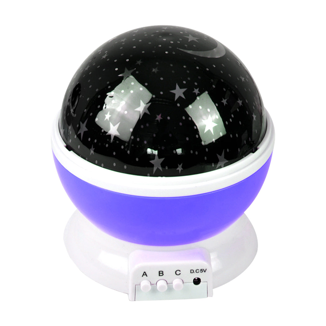 Star Moon Sky Starry Night Projector Light Lamp Purple