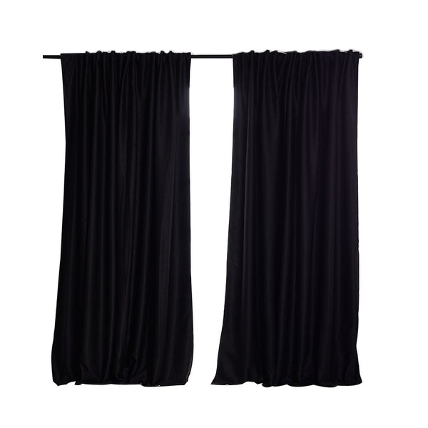  2X Blockout Curtains 180cm x 230cm- Black