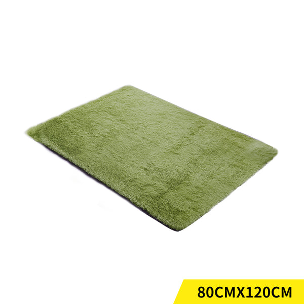  Designer Soft Shag Shaggy Floor Confetti Rug Carpet Home Decor 80x120cm Green