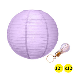 12" Paper Lanterns for Wedding Party Purple