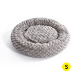 Pet Bed Dog Cat Nest Calming Donut Mat Soft Plush Kennel Cave Deep Sleeping S