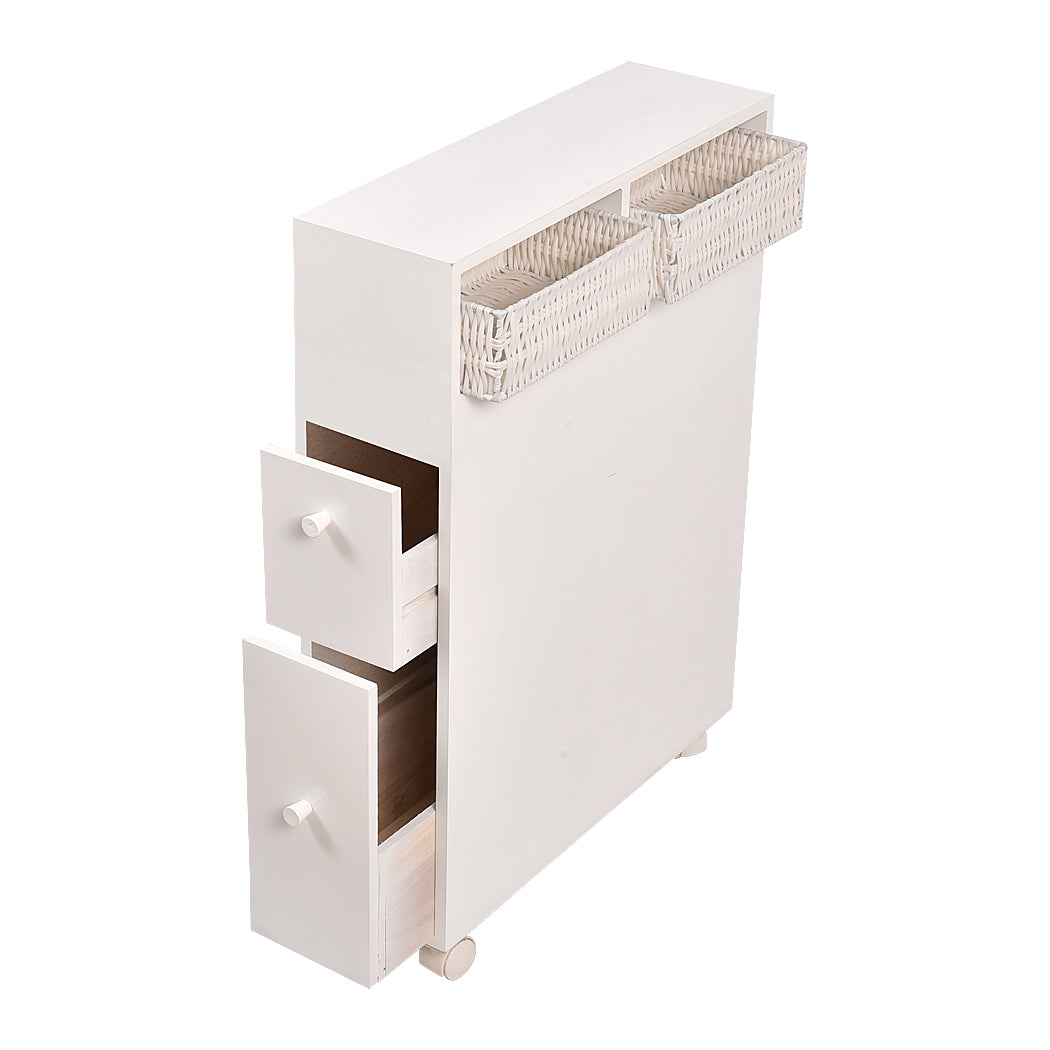Bathroom Storage Cabinet Tissue Box Holder Basket