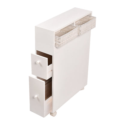 Bathroom Storage Cabinet Tissue Box Holder Basket